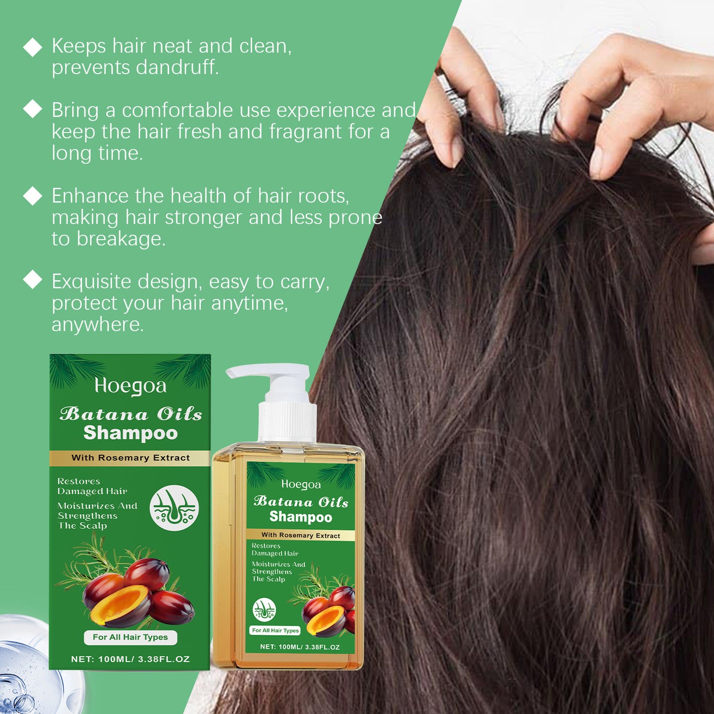 Batana Oil Shampoo: Promotes Hair Growth, Strengthens, and Provides Effective Cleansing-9Y88
