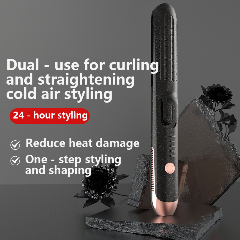2-in-1 Curling Iron for Curls and Straight Hair with Cool Air Setting-3LY