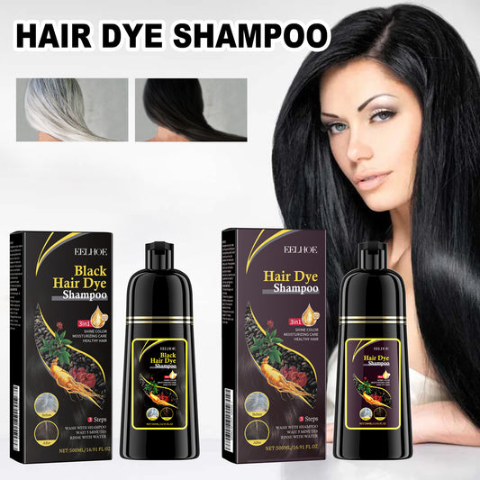 Black Hair Shampoo He Shou Wu Essence Reduces Hair Loss