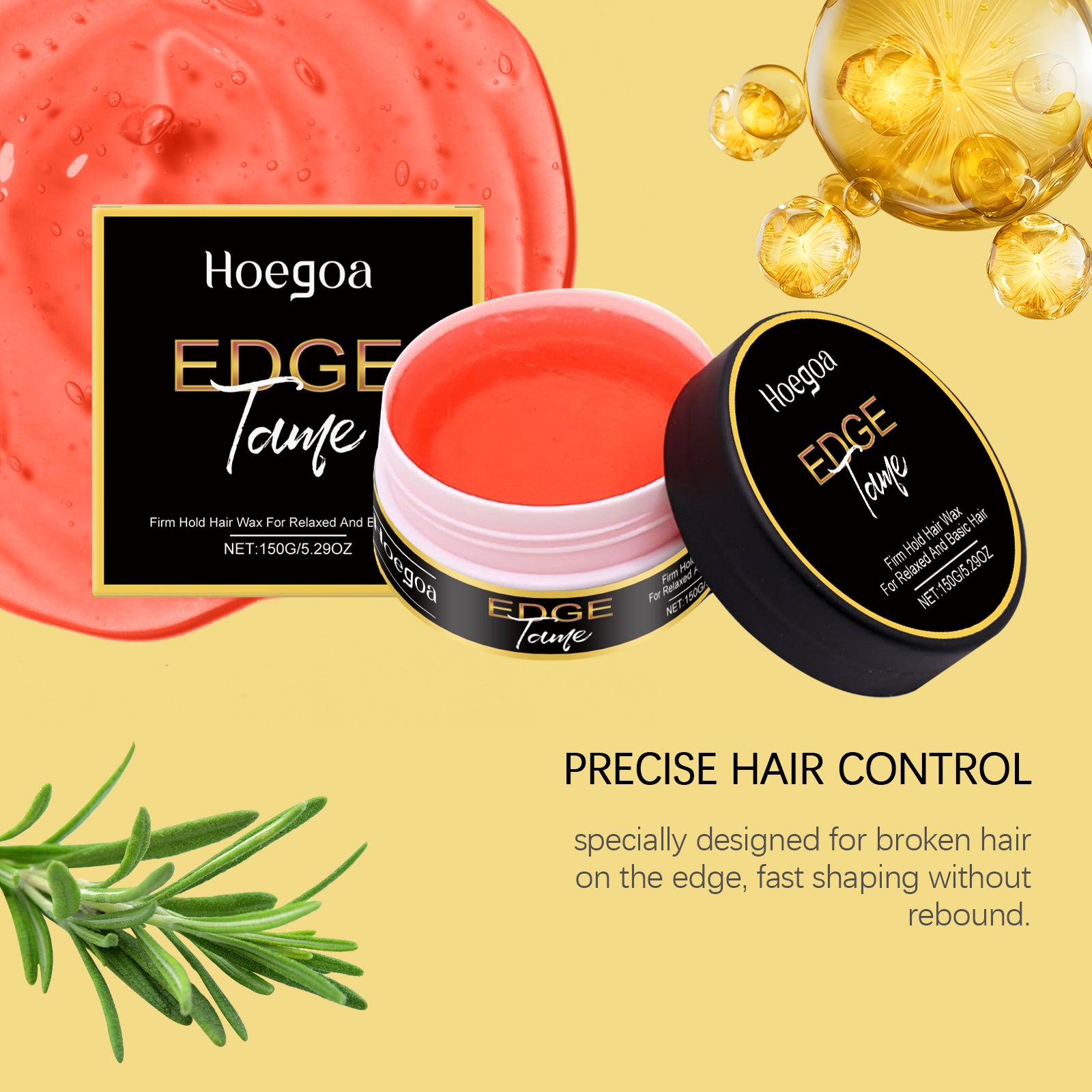 Texturizing Gel Wax for Flyaways | STRONG HOLD- THICK EDGES- EDGE CONTROL-9Y88